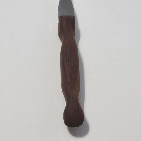 Cutco Carving Turning Fork No 27 Brown Wood Handle Made in USA - Picture 4 of 14